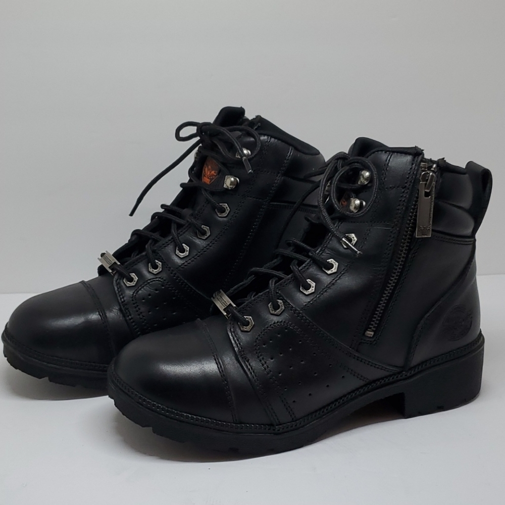 Milwaukee Leather Black Moto Boots 9